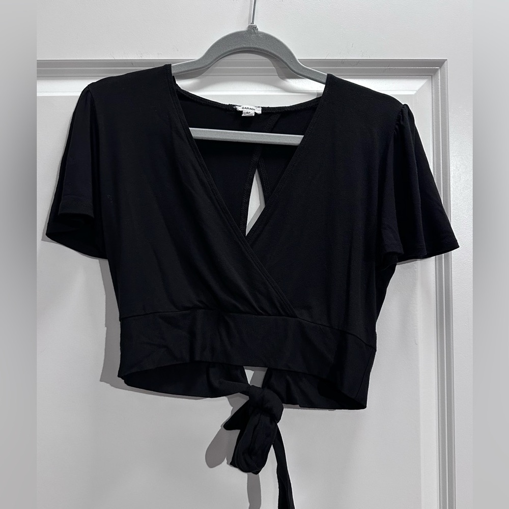 Garage Black Crop Top